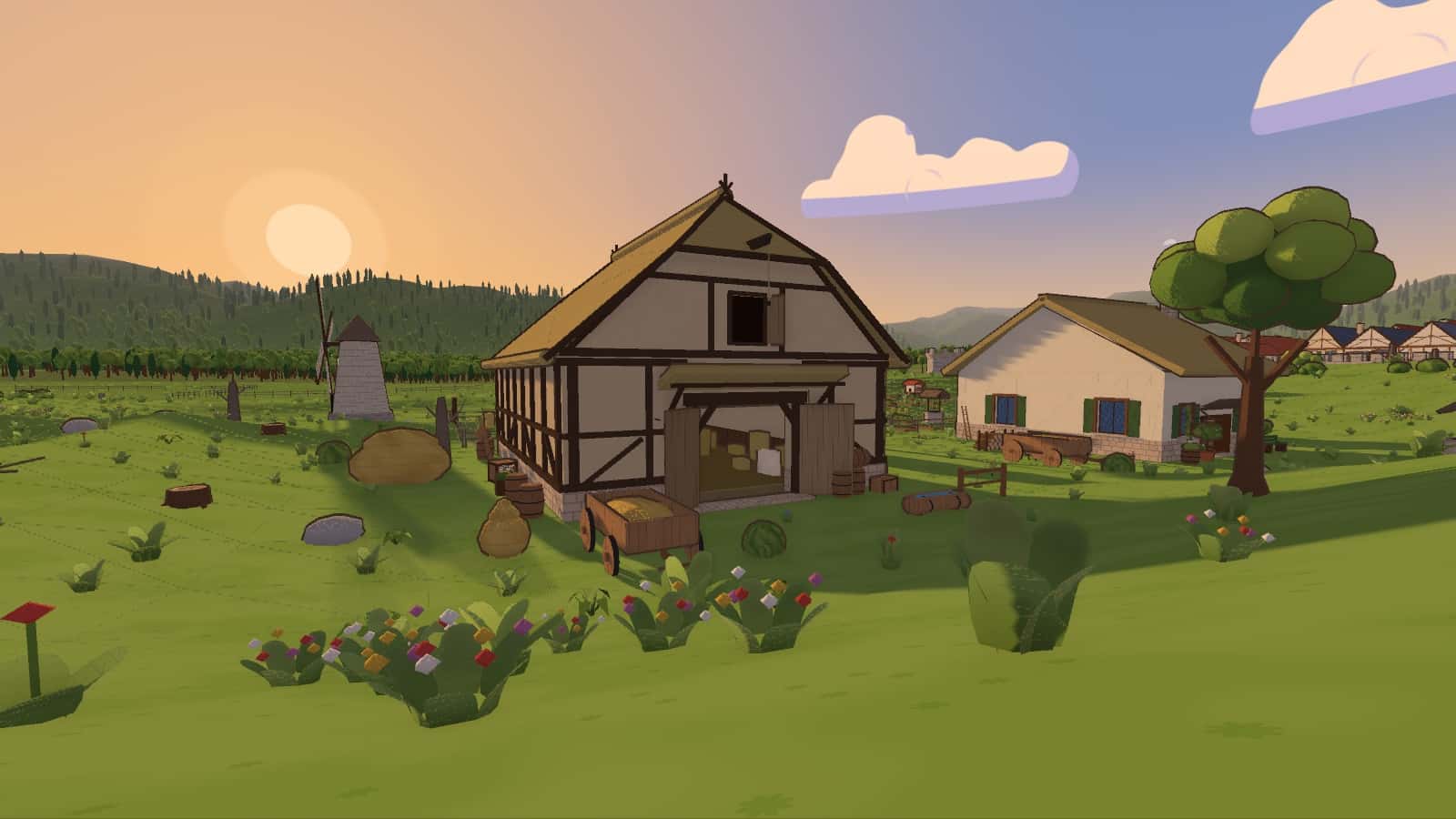 A barn on the southern farms, late afternoon